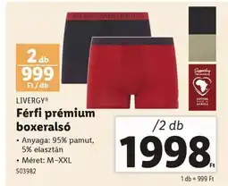 Lidl LIVERGYⓇ Férfi prémium boxeralsó ajánlat