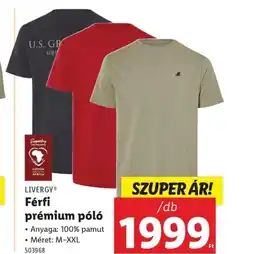 Lidl LIVERGY® Férfi prémium póló ajánlat
