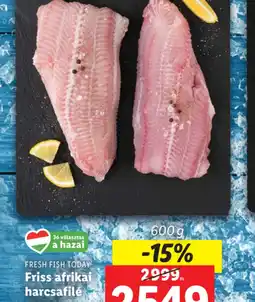 Lidl Friss afrikai harcsafilé ajánlat