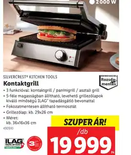 Lidl Silvercrest Kitchen Tools Kontaktgrill ajánlat