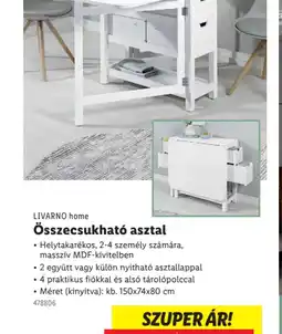 Lidl Livarno Home Összecsukhat asztal ajánlat