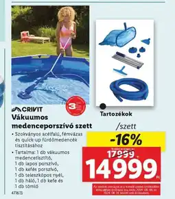 Lidl Crivit Vákuumos medenceporszívó szett ajánlat
