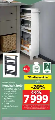 Lidl Livarno home Konyhai tárol ajánlat