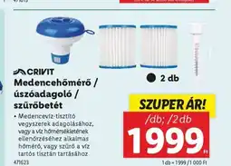 Lidl Crivit Medencehőmérő / úszóadagoló/ szűrőbetét ajánlat
