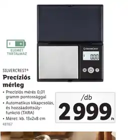 Lidl Silvercrest Precízis mérleg ajánlat
