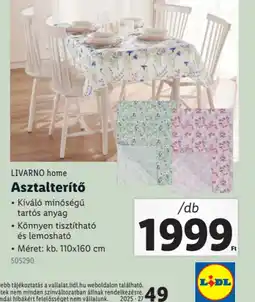 Lidl Livarno home Asztalterítő ajánlat