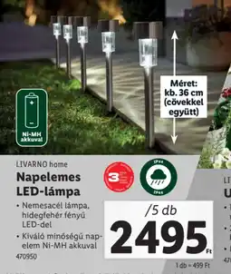 Lidl Livarno Home Napelemes LED-lámpa ajánlat