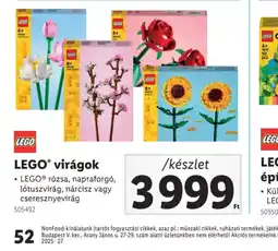 Lidl Lego virágok ajánlat
