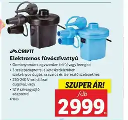 Lidl Crivit Elektromos fúvószivattyú ajánlat