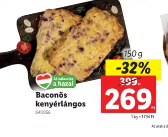 Lidl Baconös kenyérlángos ajánlat