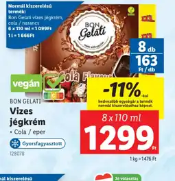Lidl Bon Gelati Vizes Jégkrém ajánlat
