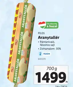 Lidl Pilos Aranytallér ajánlat