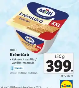 Lidl Milli Krémtúr ajánlat