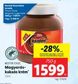 Lidl Mister Choc Mogyors-kakas krém ajánlat
