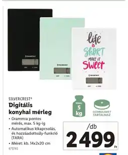 Lidl SILVERCREST® Digitális konyhai mérleg ajánlat