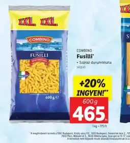Lidl Combino Fusilli ajánlat