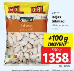 Lidl Alesto Héjas tökmag ajánlat
