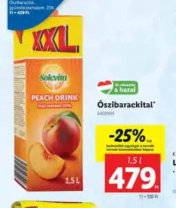 Lidl Őszibarackital ajánlat