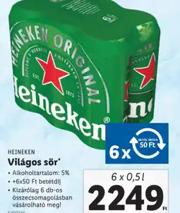 Lidl Heineken Világos sör ajánlat