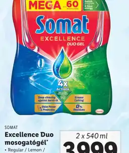 Lidl Somat Excellence Duo mosogatgél ajánlat