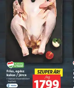 Lidl Friss, egész kakas / jérce ajánlat