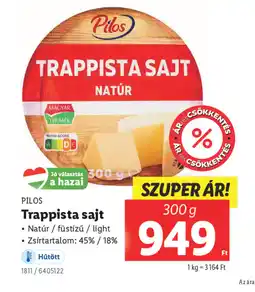Lidl Pilos Trappista sajt ajánlat