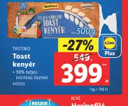Lidl Tastino Toast kenyér ajánlat