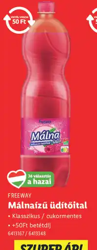 Lidl Freeway Málnaízű üdítőital ajánlat