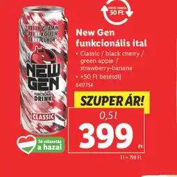 Lidl New Gen funkcionális ital ajánlat