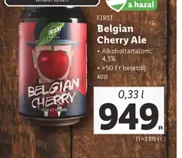 Lidl First Belgian Cherry Ale ajánlat