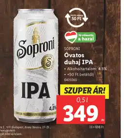 Lidl Soproni vatos duhaj IPA ajánlat