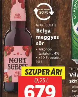 Lidl Mort Subite Belga Meggyes Sör ajánlat