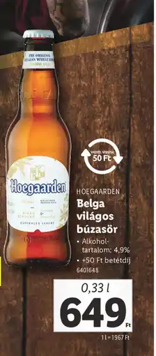 Lidl Hoegaarden Belga világos búzasör ajánlat