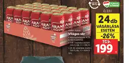 Lidl Arany Ászok Világos sör ajánlat