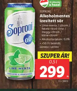 Lidl Soproni Alkoholmentes ízesített sör ajánlat