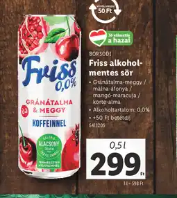 Lidl Borsodi Friss alkoholmentes sör ajánlat
