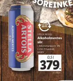 Lidl Stella Artois Alkoholmentes sör ajánlat