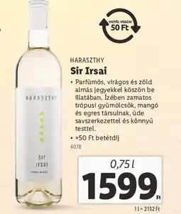 Lidl Haraszthy Sir Irsai ajánlat