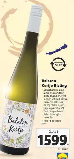 Lidl Balaton Kertje Rizling ajánlat