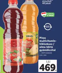 Lidl Piros multivitamin-hibiszkusz / alma-körte gyümölcsital ajánlat