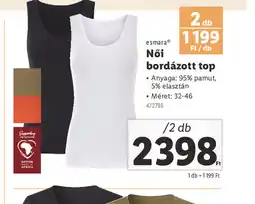 Lidl Esmara Női bordázott top ajánlat