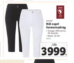Lidl Esmera Női Capri Farmernadrág ajánlat
