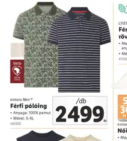 Lidl Esmera Men Férfi pling ajánlat