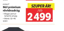 Lidl Női prémium rövidnadrág ajánlat