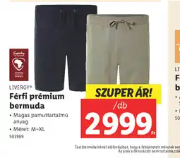 Lidl Livergy Férfi prémium bermuda ajánlat