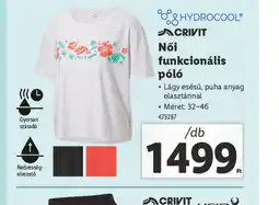 Lidl Crivit Női funkcionális pl ajánlat