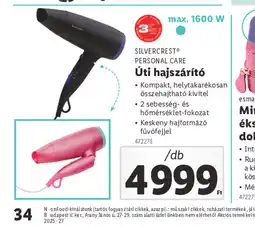 Lidl Silvercrest Personal Care Úti hajszár • Méret: kb. 10x10x6 cm 472273t ajánlat