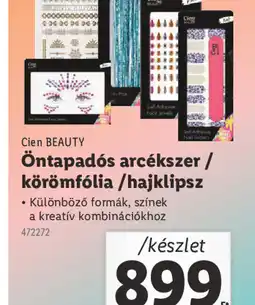 Lidl Clen Beauty Öntapads arcékszer / körömflia / hajklipsz ajánlat
