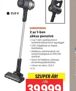 Lidl Grundig 2 az 1-ben akkus porsz • 2-féle kávéváltozat egyszerűenv ajánlat