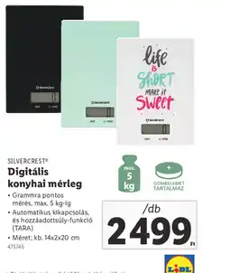 Lidl Silvercrest Digitális konyhai mérleg ajánlat